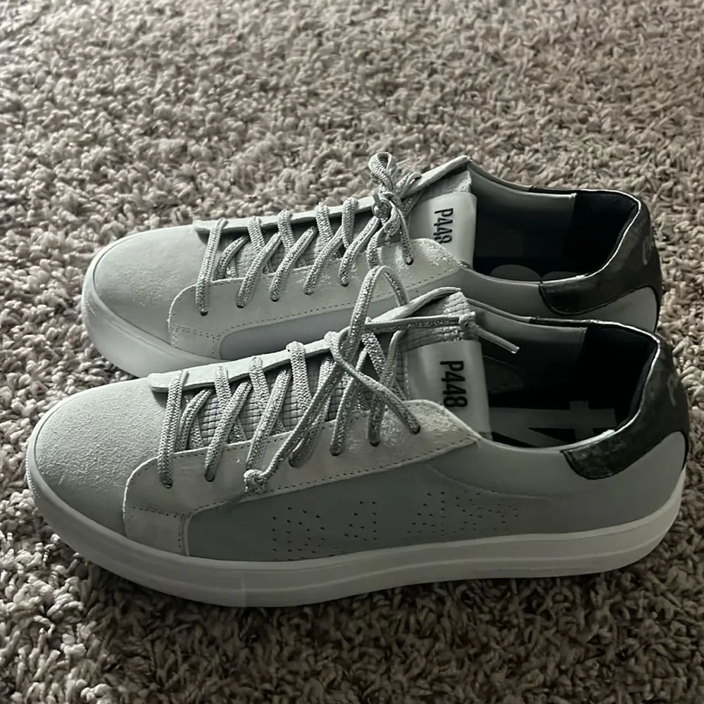 P448 Thea Low Top Leather Lace-Up Platform Sneakers Size EU 40 US 9.5 - Picture 5 of 11